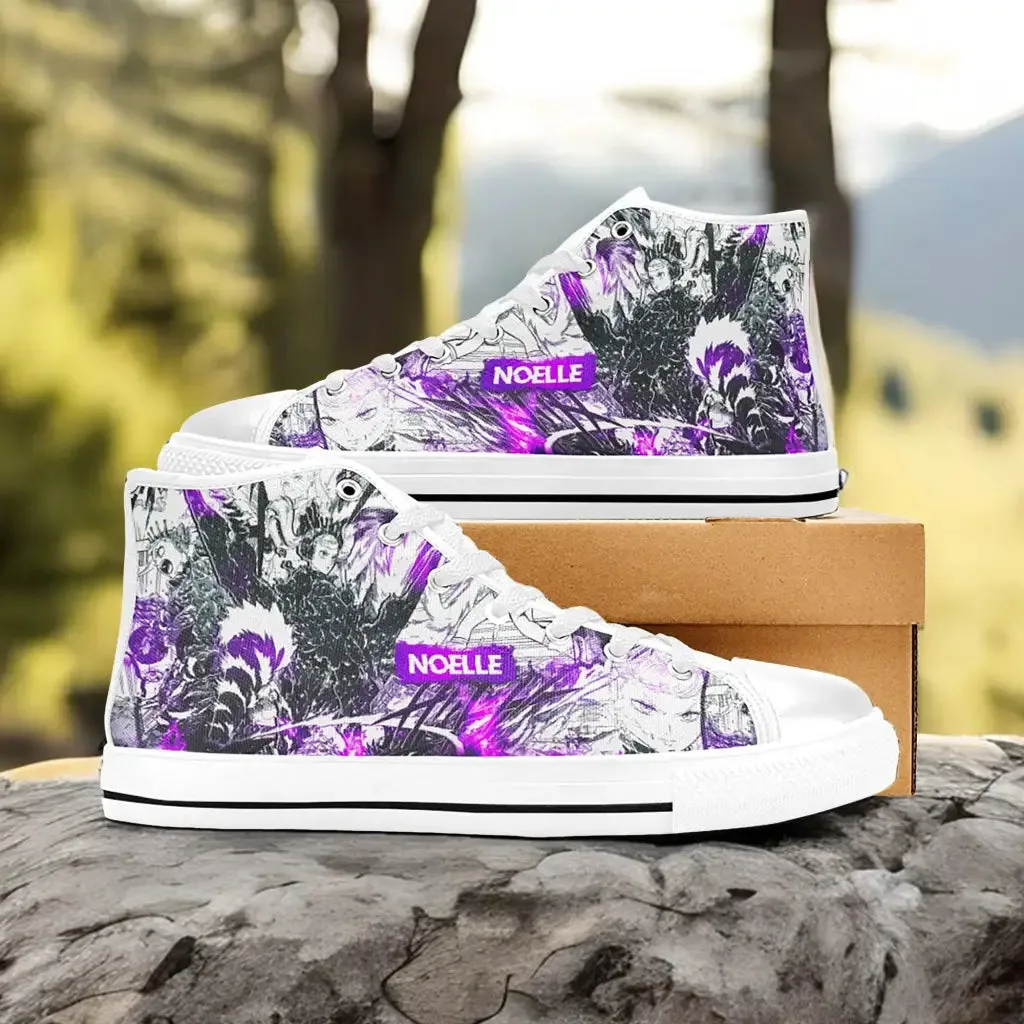Black Clover Noelle Valkyrie Dress Shoes High Tops Sneakers for Kids and Adults