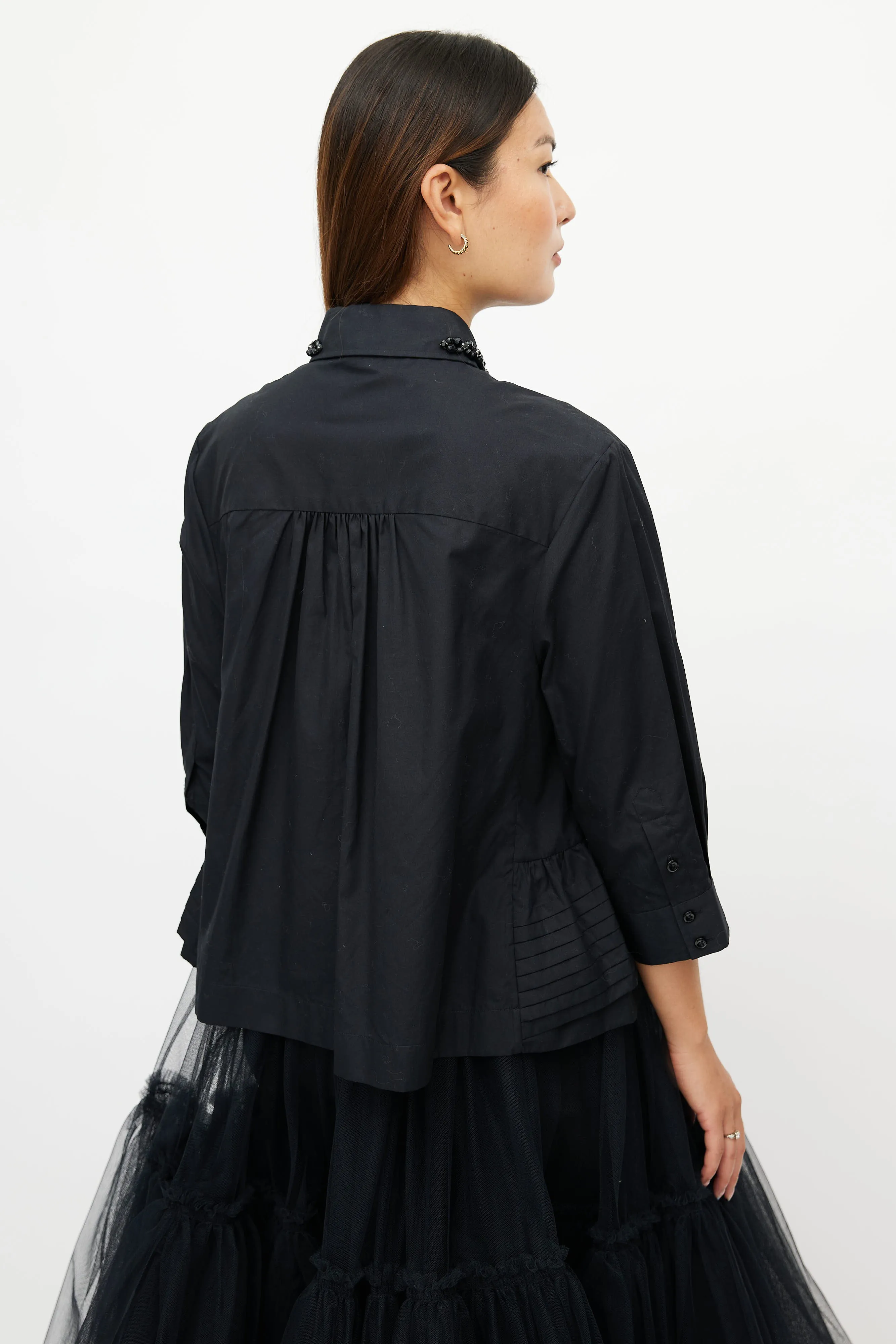 Black Jewel Embellished Shirt