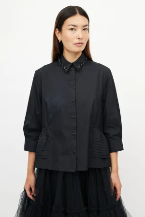 Black Jewel Embellished Shirt