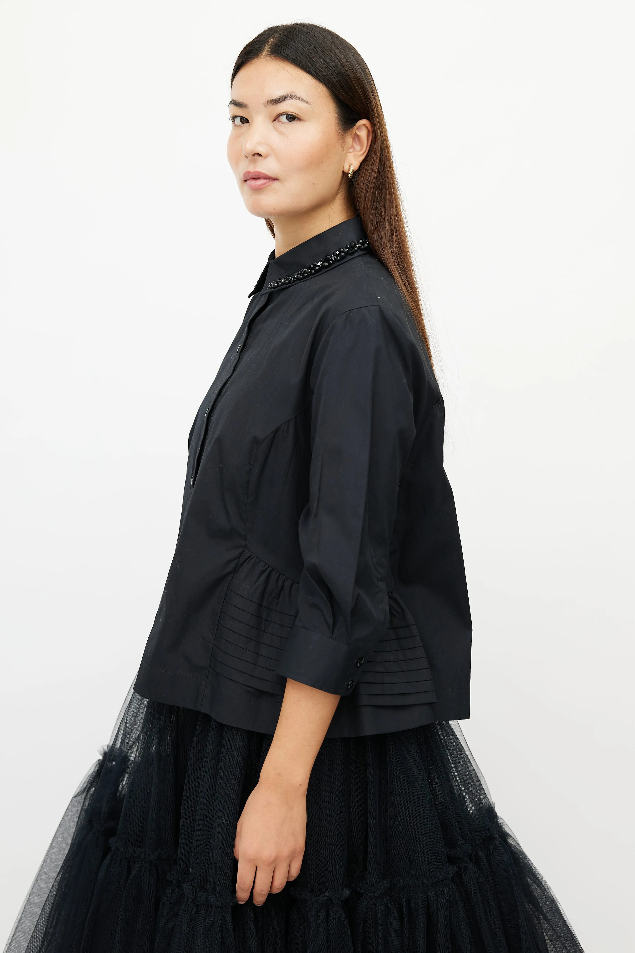 Black Jewel Embellished Shirt