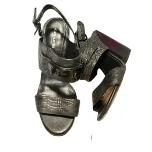 Anti Fatigue Footbed Durable Build Black Sandals Designer By Coach, Size: 6.5