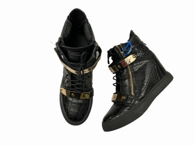 Feather Light City Adventure Lace Up Style Black Shoes Designer Giuseppe Zanotti, Size 6.5