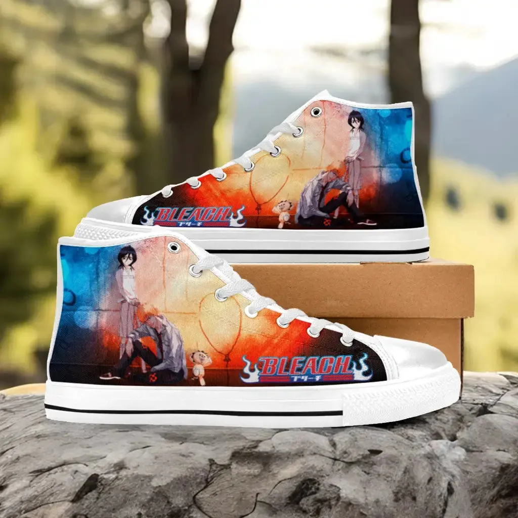 Bleach Ichigo Kurosaki Rukia Kuchiki Kon Shoes High Top Sneakers for Kids and Adults