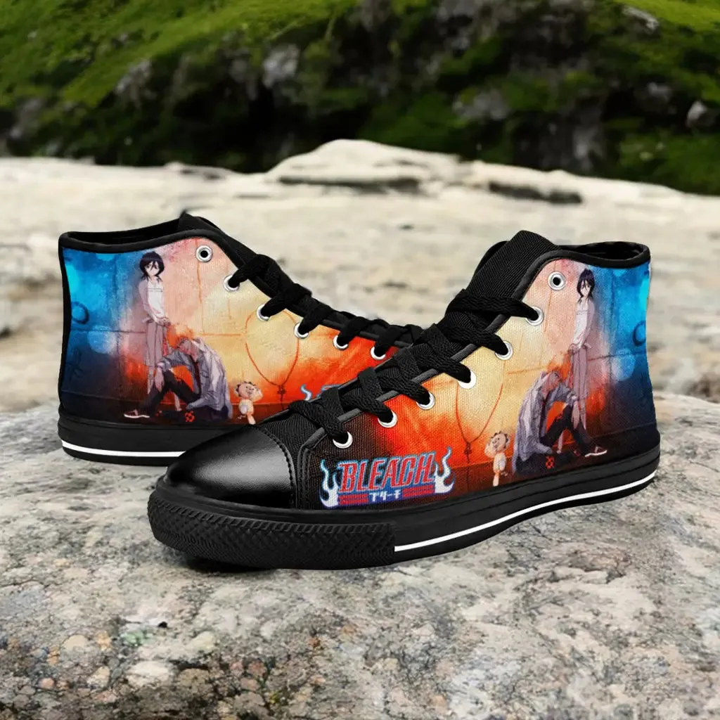 Bleach Ichigo Kurosaki Rukia Kuchiki Kon Shoes High Top Sneakers for Kids and Adults