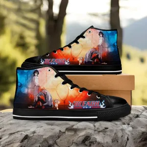 Bleach Ichigo Kurosaki Rukia Kuchiki Kon Shoes High Top Sneakers for Kids and Adults
