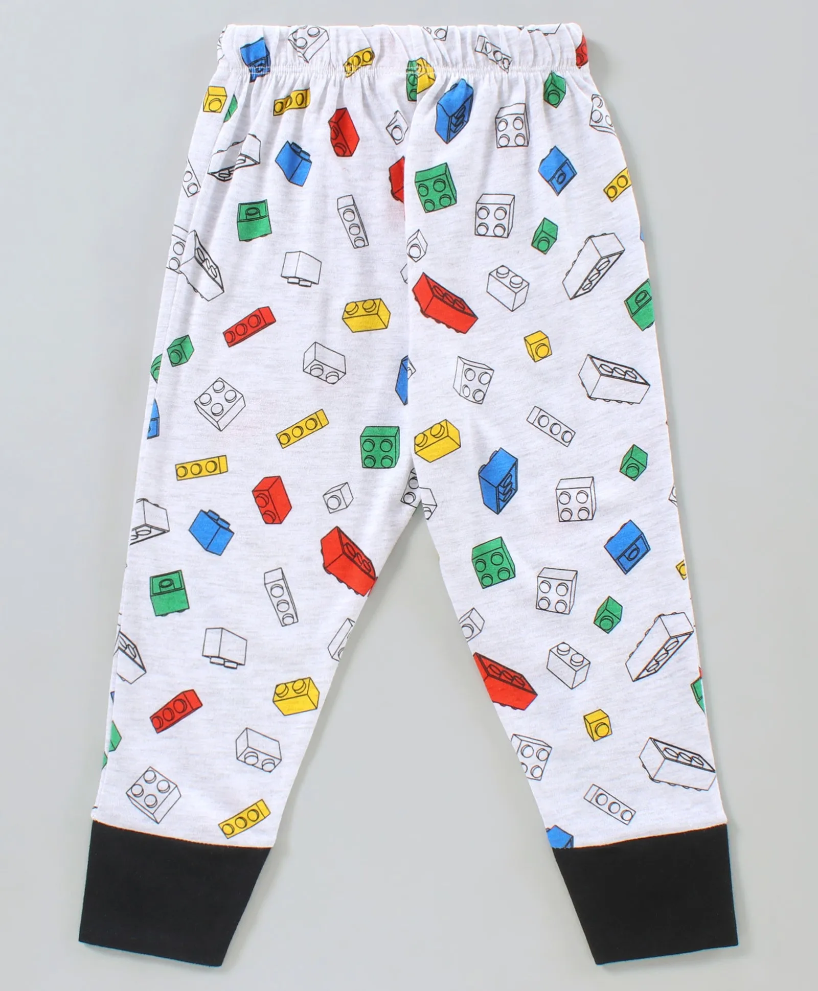 Blocks Printed Sweatshirt Jogger Set - Offwhite
