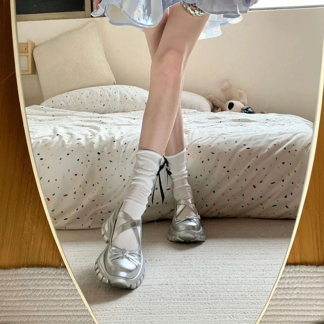 Blokette Core Chunky Mary Jane Bow Shoes