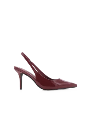 Open Toe Style Pointed Shoes BLONDIE - CHERRY RED PATENT