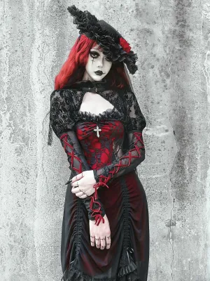 Blood Supply~Night Visit with Vampire~Halloween Goth Black Bolero