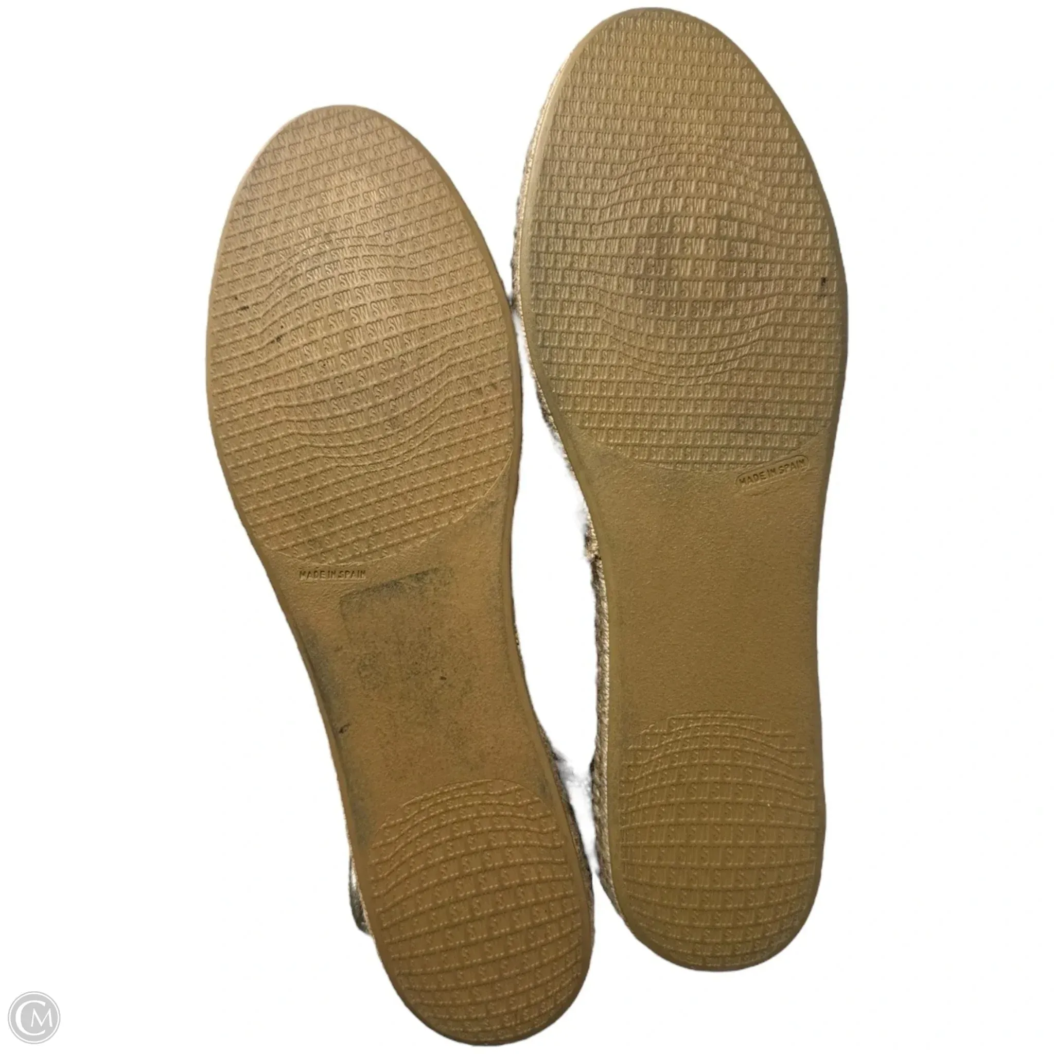 Walkmyway Lace Up Espadrille Shoes Designer By Stuart Weitzman In Metallic Leopard, Size: 7 Cushioned Base Health Focused