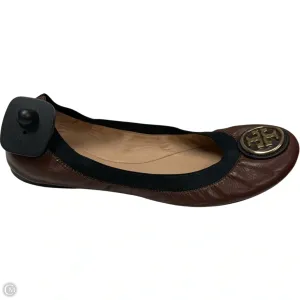 Rapid pace Velvet Soft Shoes Designer By Tory Burch In Black & Brown, Size: 10