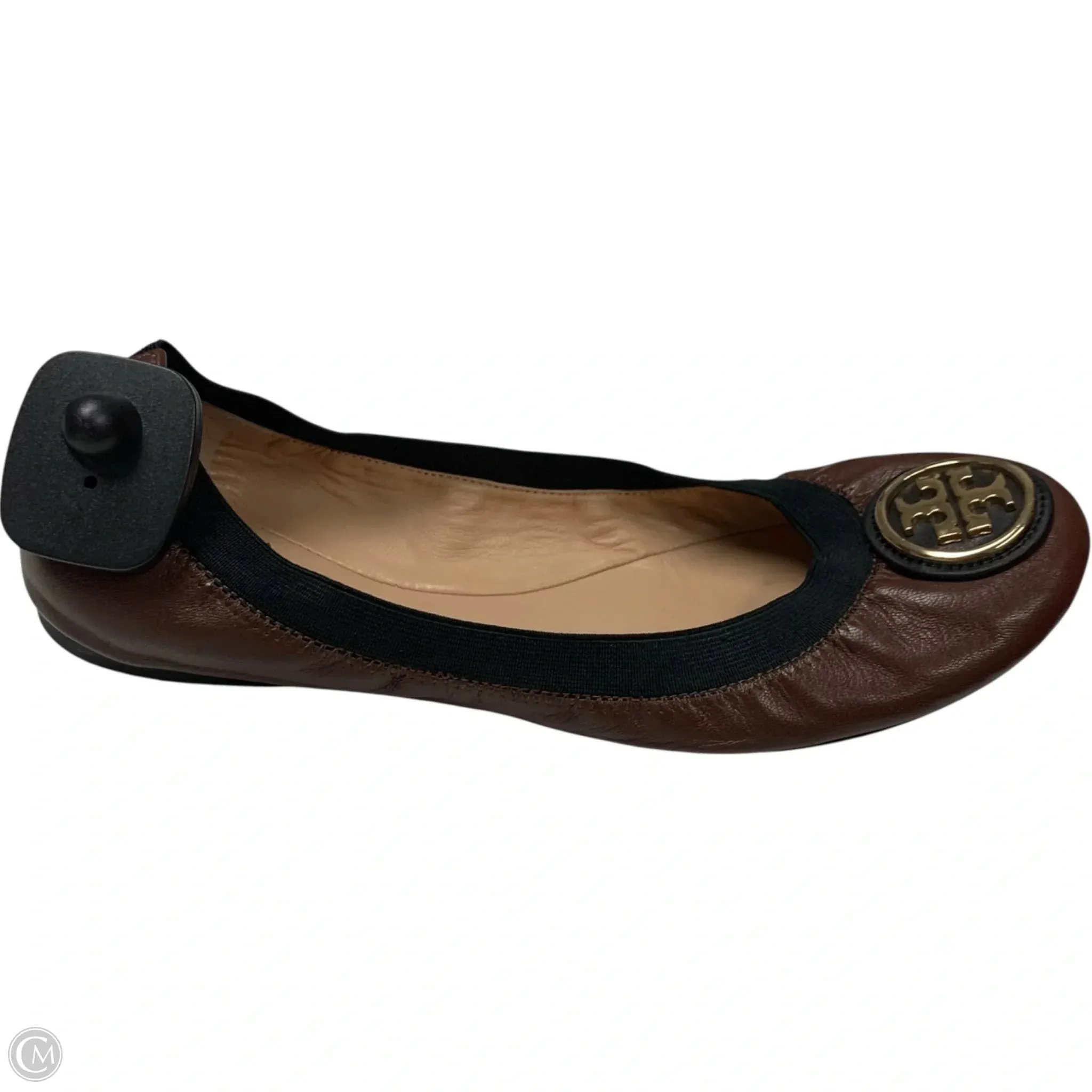 Rapid pace Velvet Soft Shoes Designer By Tory Burch In Black & Brown, Size: 10