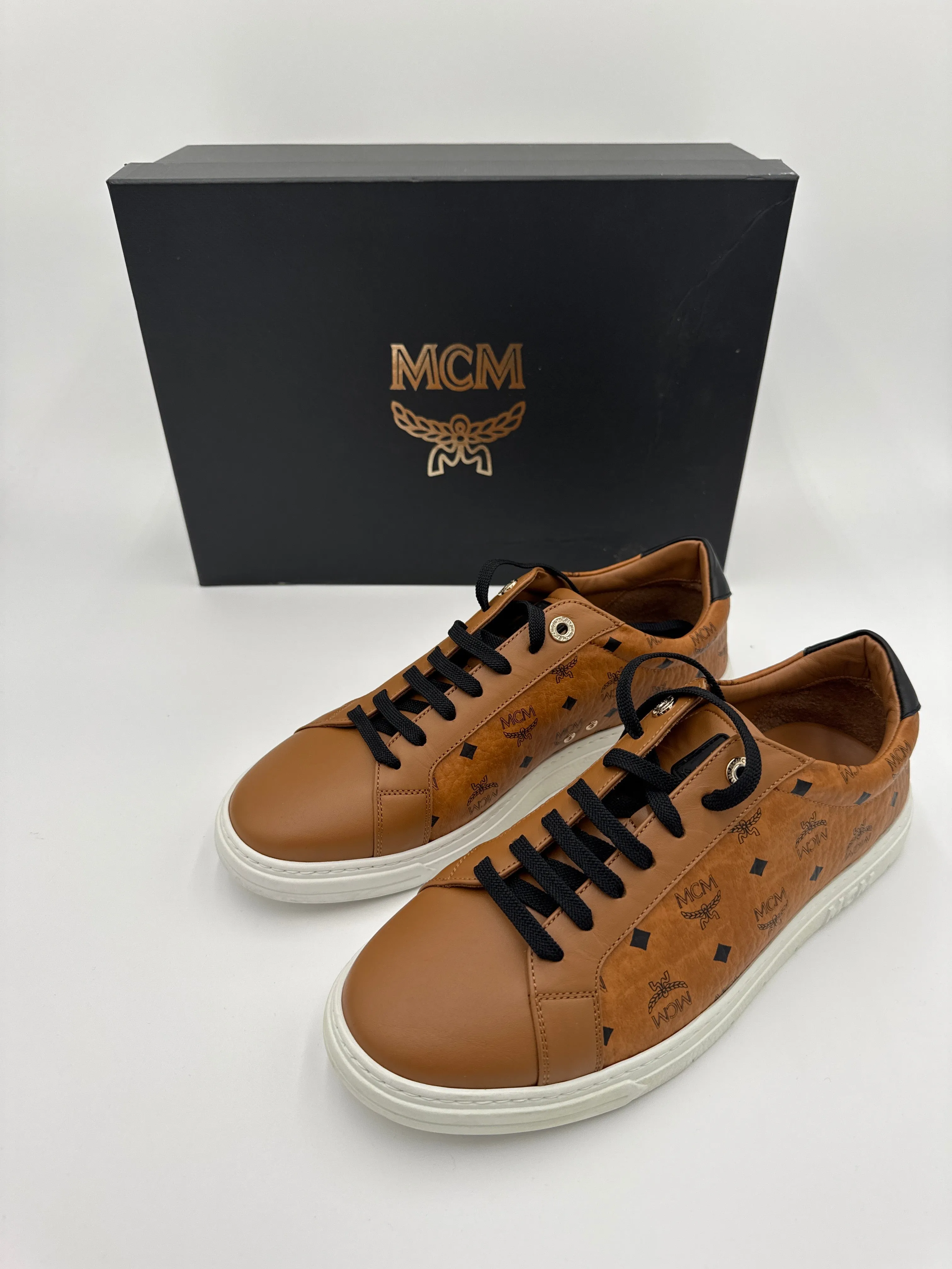 Shoes Luxury Designer By Mcm In Brown, Size:9.5 Airflow channels Stud Cool