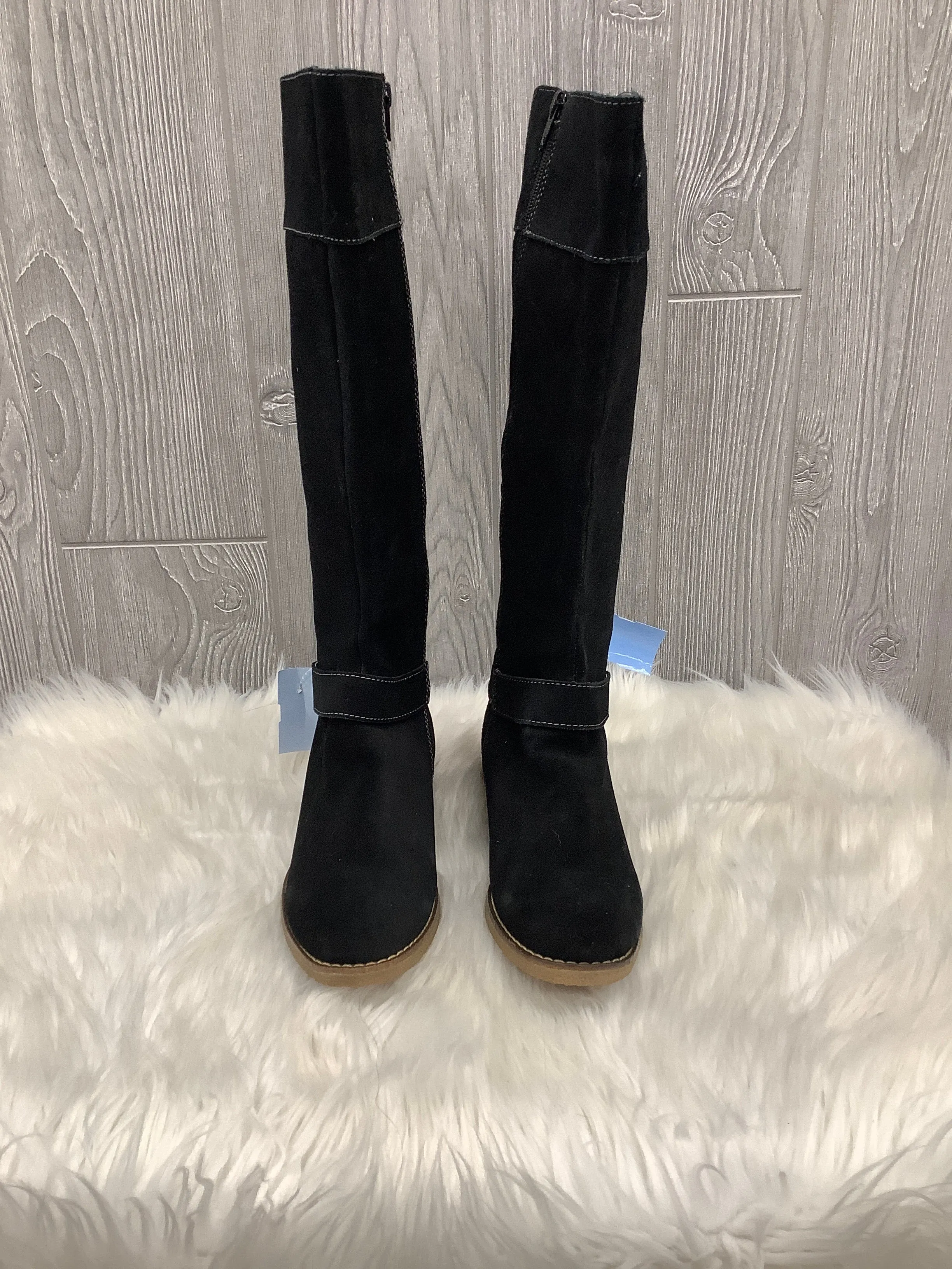 Comfort And Durability Layered Support Boots Knee Flats By Clothes Mentor In Black, Size: 8.5