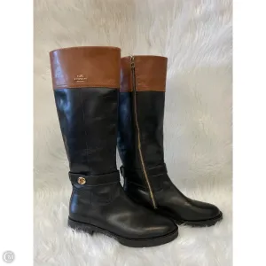 Boots Designer By Coach In Black & Brown, Size: 7 Sole Soft Pose Ready