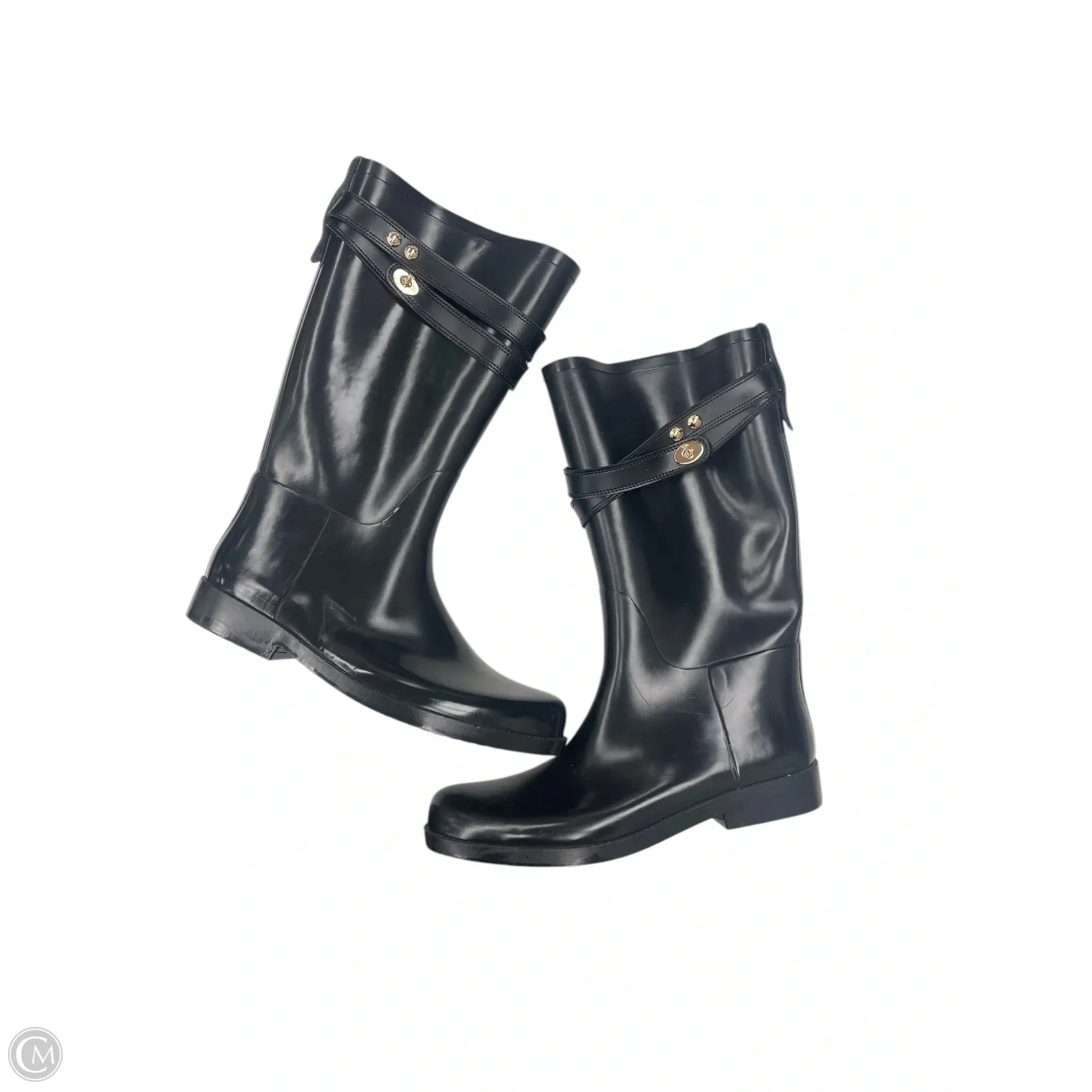 Hygiene Coating Boots Designer By Coach In Black, Size: 11