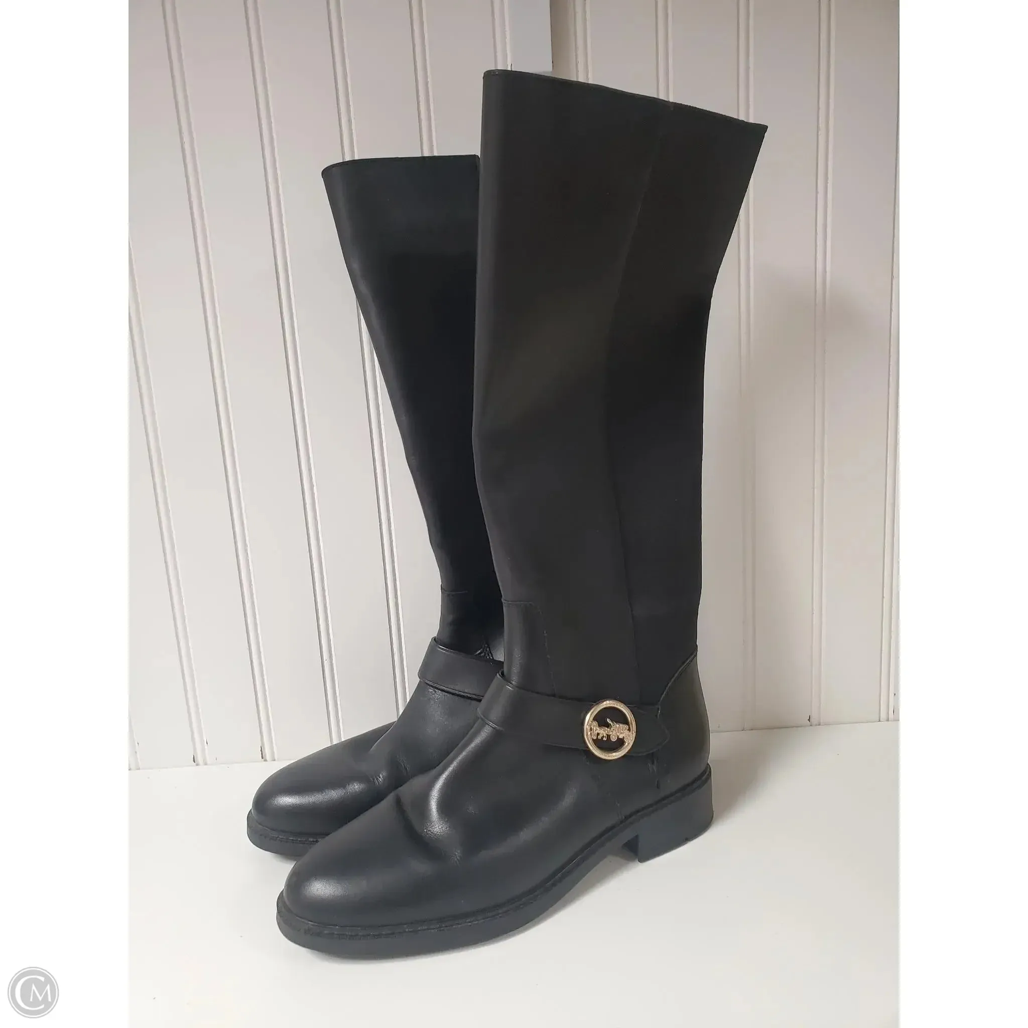 Boots Designer By Coach In Black, Size: 7.5 Lightweight EVA Midsole Urban Sleek