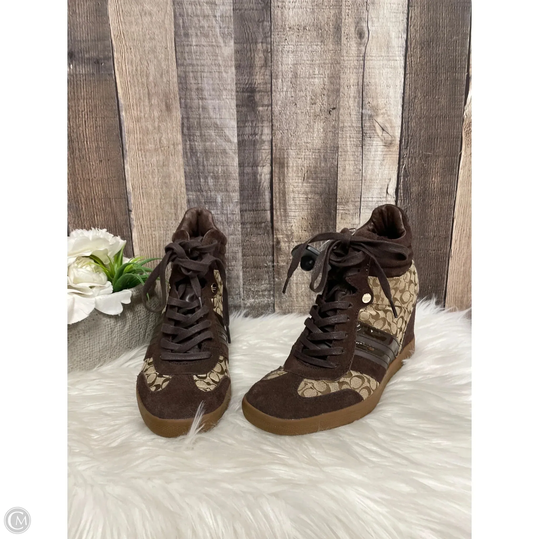 Boots Designer By Coach In Brown, Size: 8 Spring Jump Supportive Core All Ages