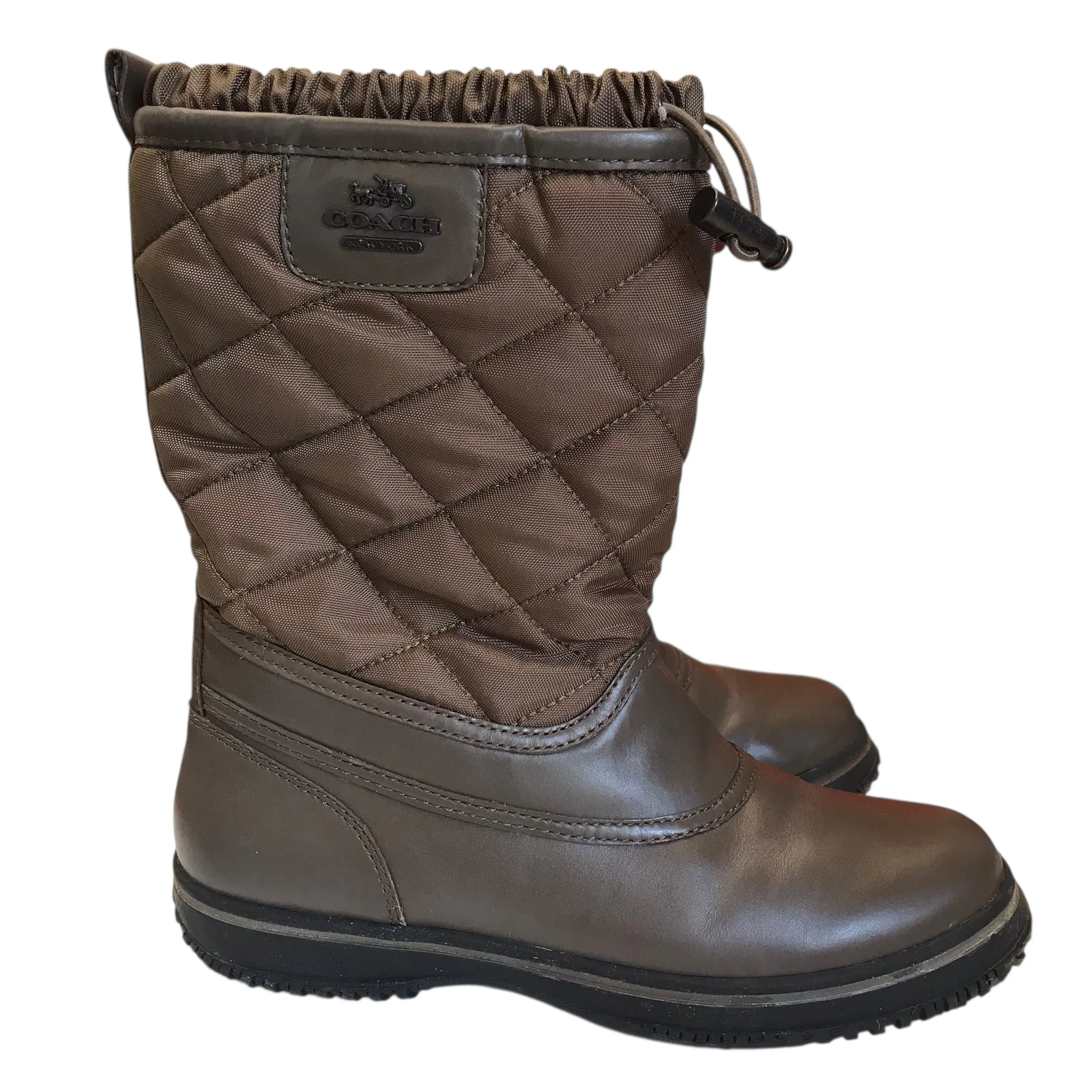 Boots Designer By Coach In Brown, Size:6 Feather Light City Adventure Foot Support