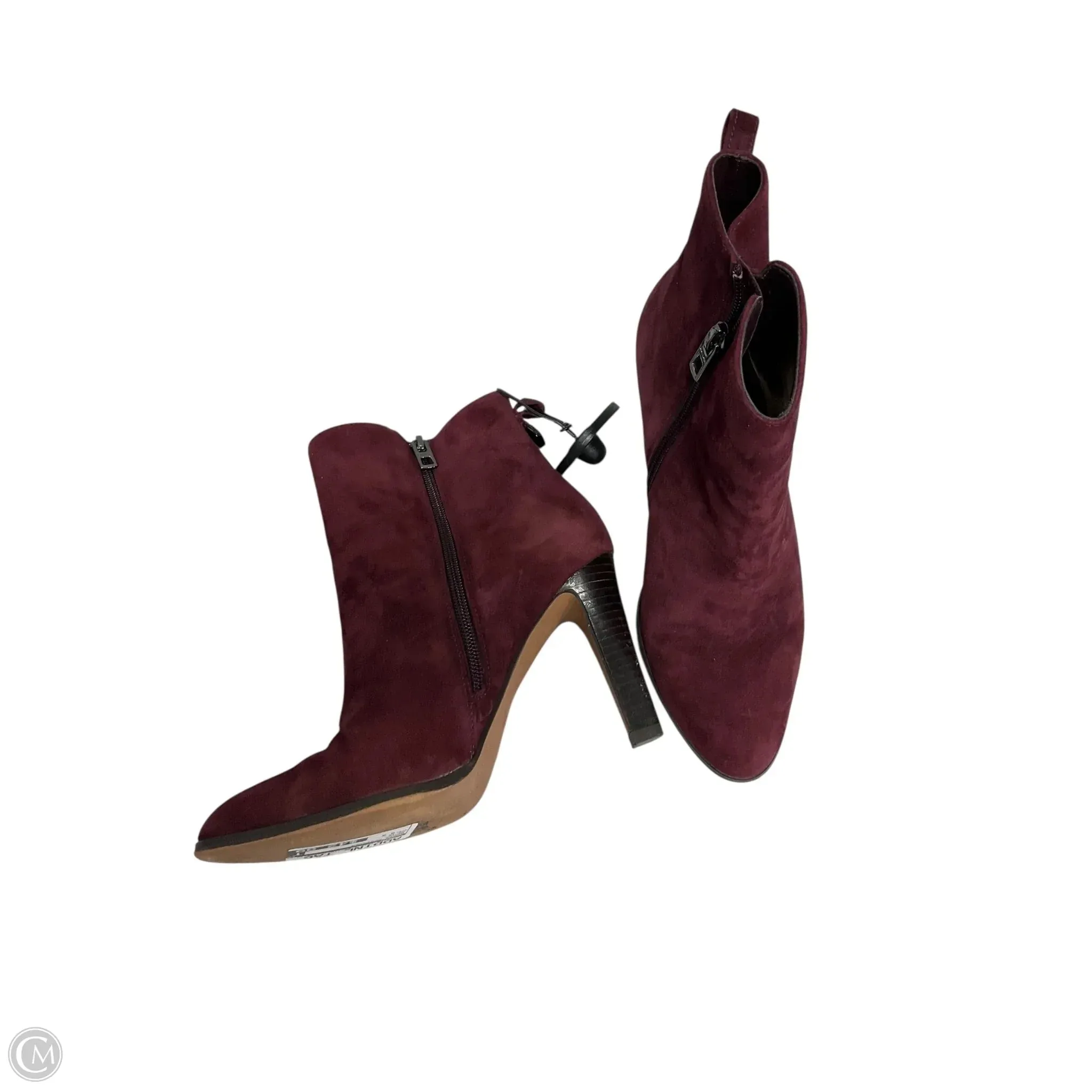 Boots Designer By Coach In Maroon, Size: 8.5 Harbor Mood