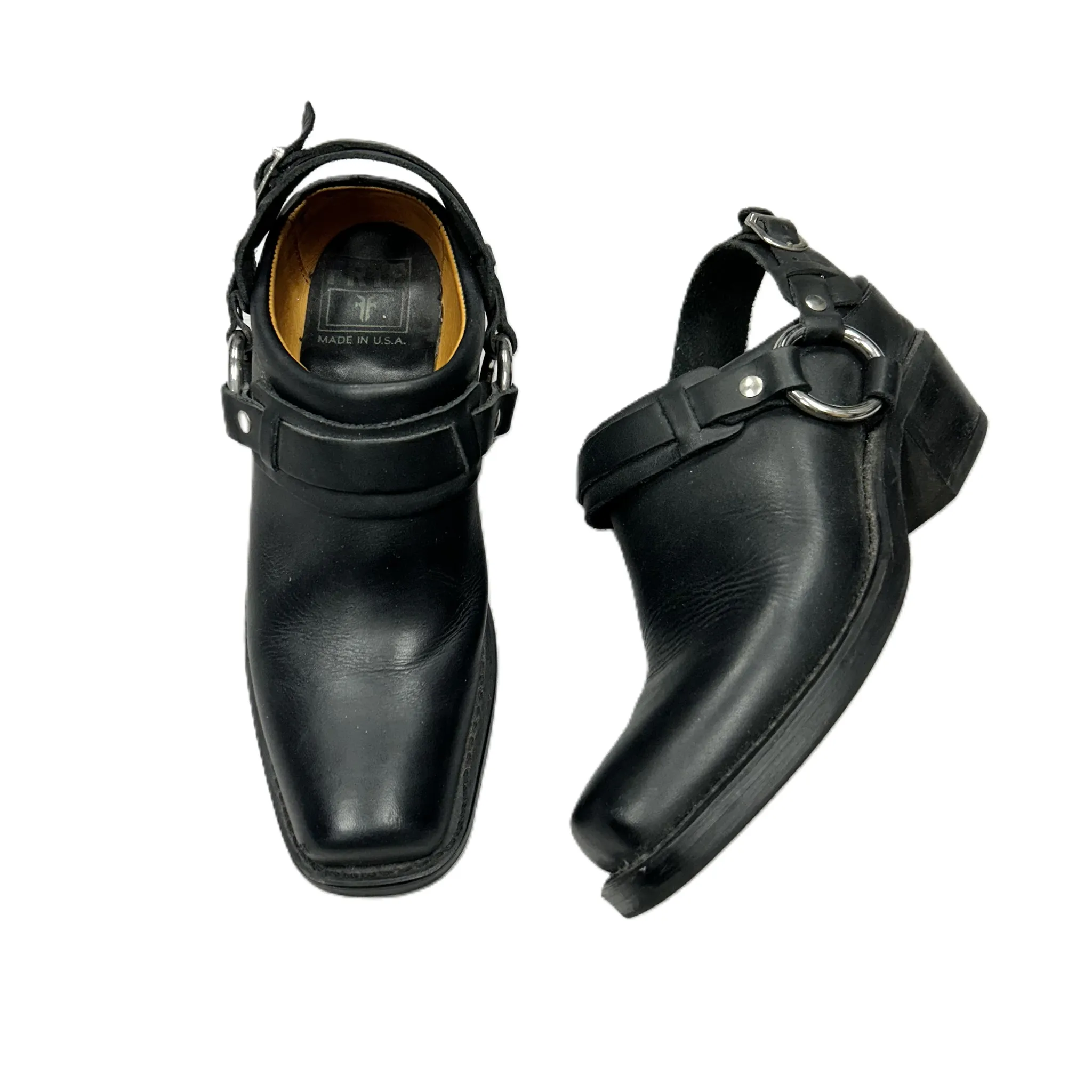 Sea Breeze Ventilation Ports Boots Designer By Frye In Black & Silver, Size: 7