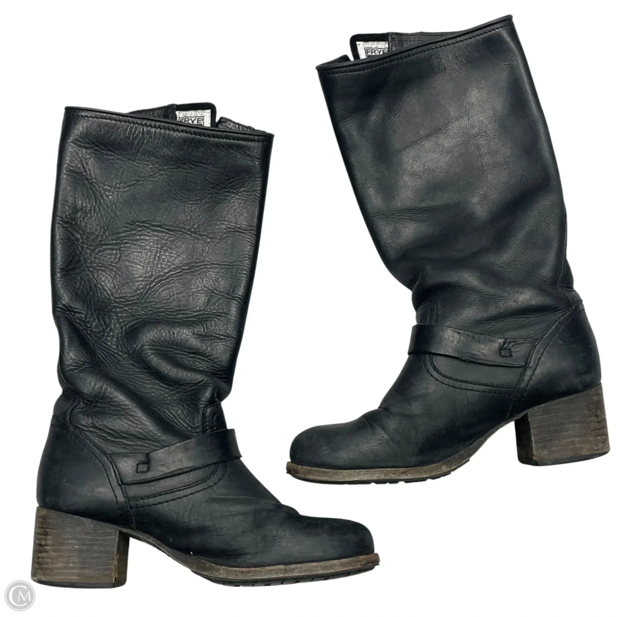 Boots Designer By Frye In Black, Size: 8.5 Abrasion Resistant Material Daily Walk