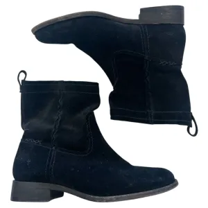 Natural Fiber Lining Boots Designer By Frye In Black, Size:6