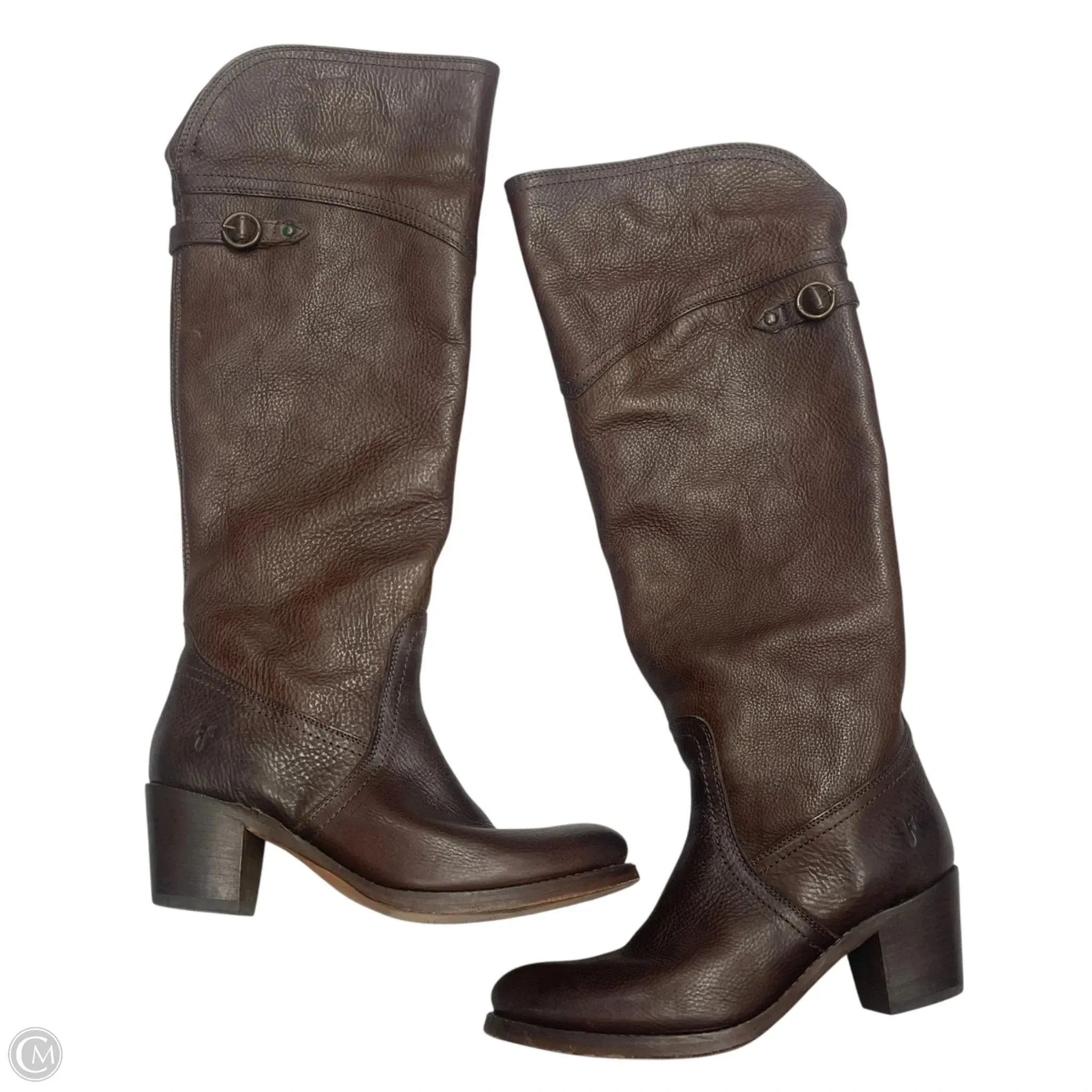 Canvas Boots Designer By Frye In Brown, Size: 7