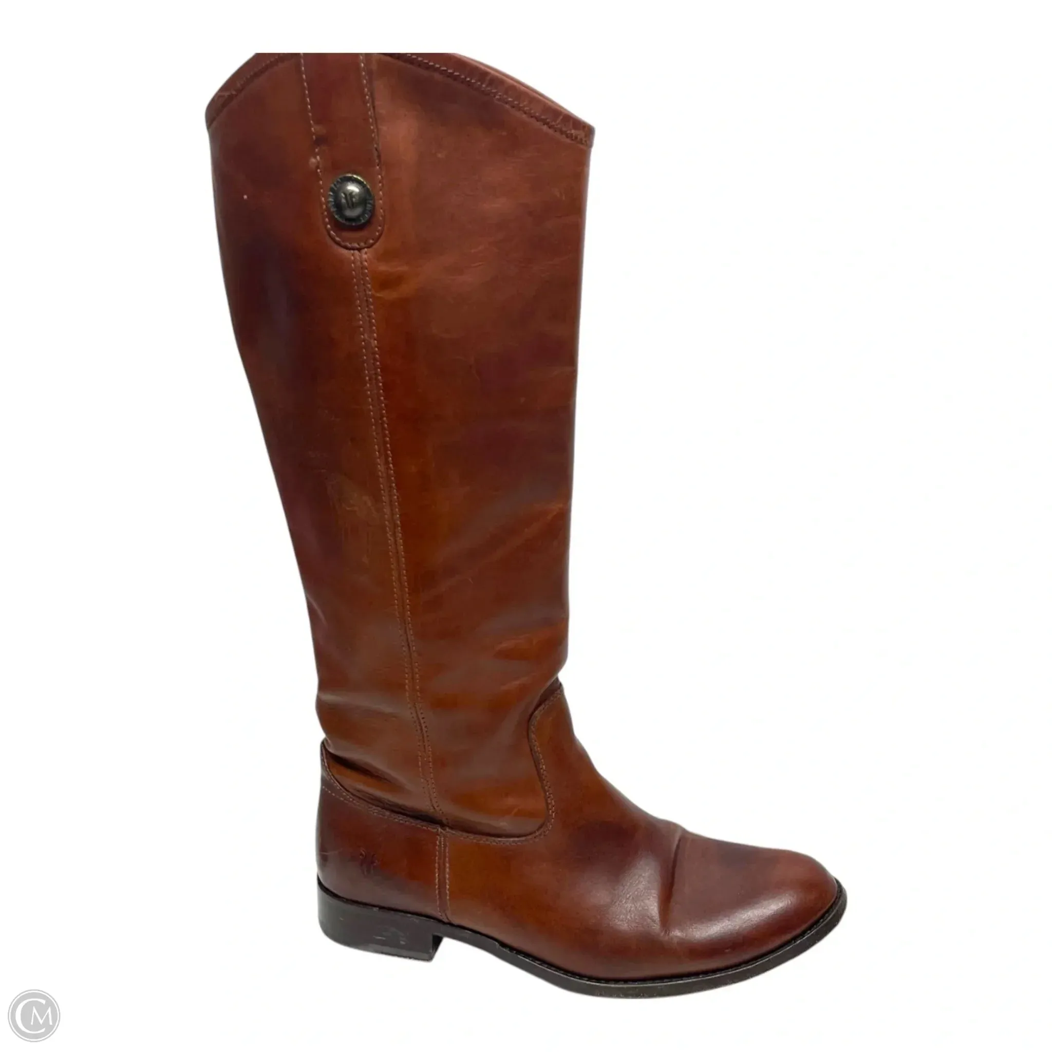 Calm Step Boots Designer By Frye In Brown, Size: 7.5