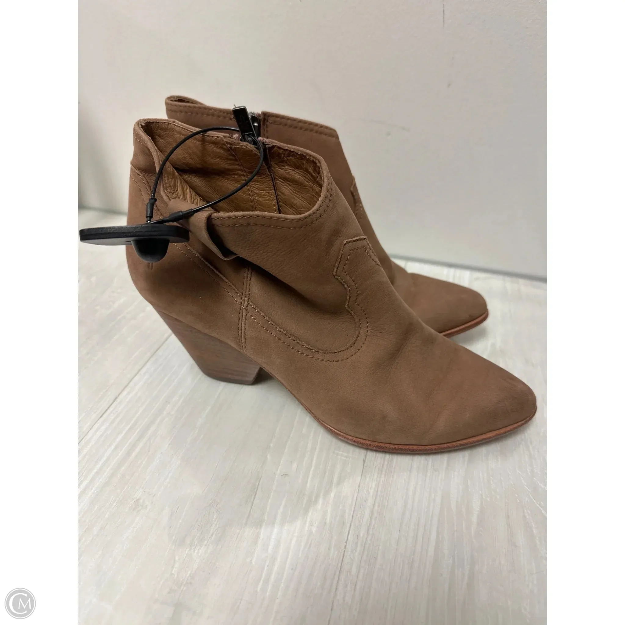 Boots Designer By Frye In Brown, Size: 9.5 Silver Shine Core Flex