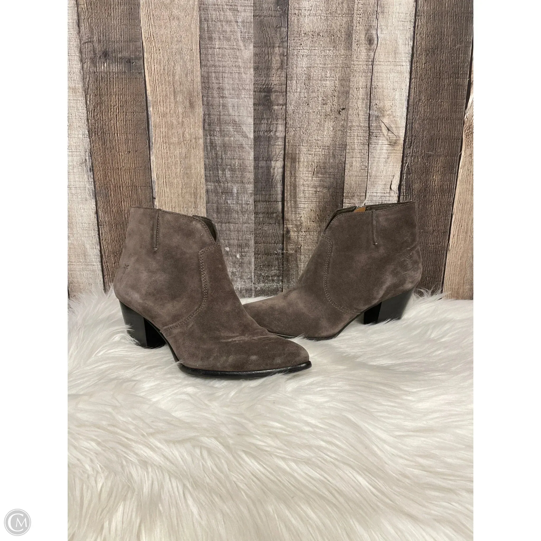 Boots Designer By Frye In Taupe, Size: 8 Heel Stabilizer Sport Edge