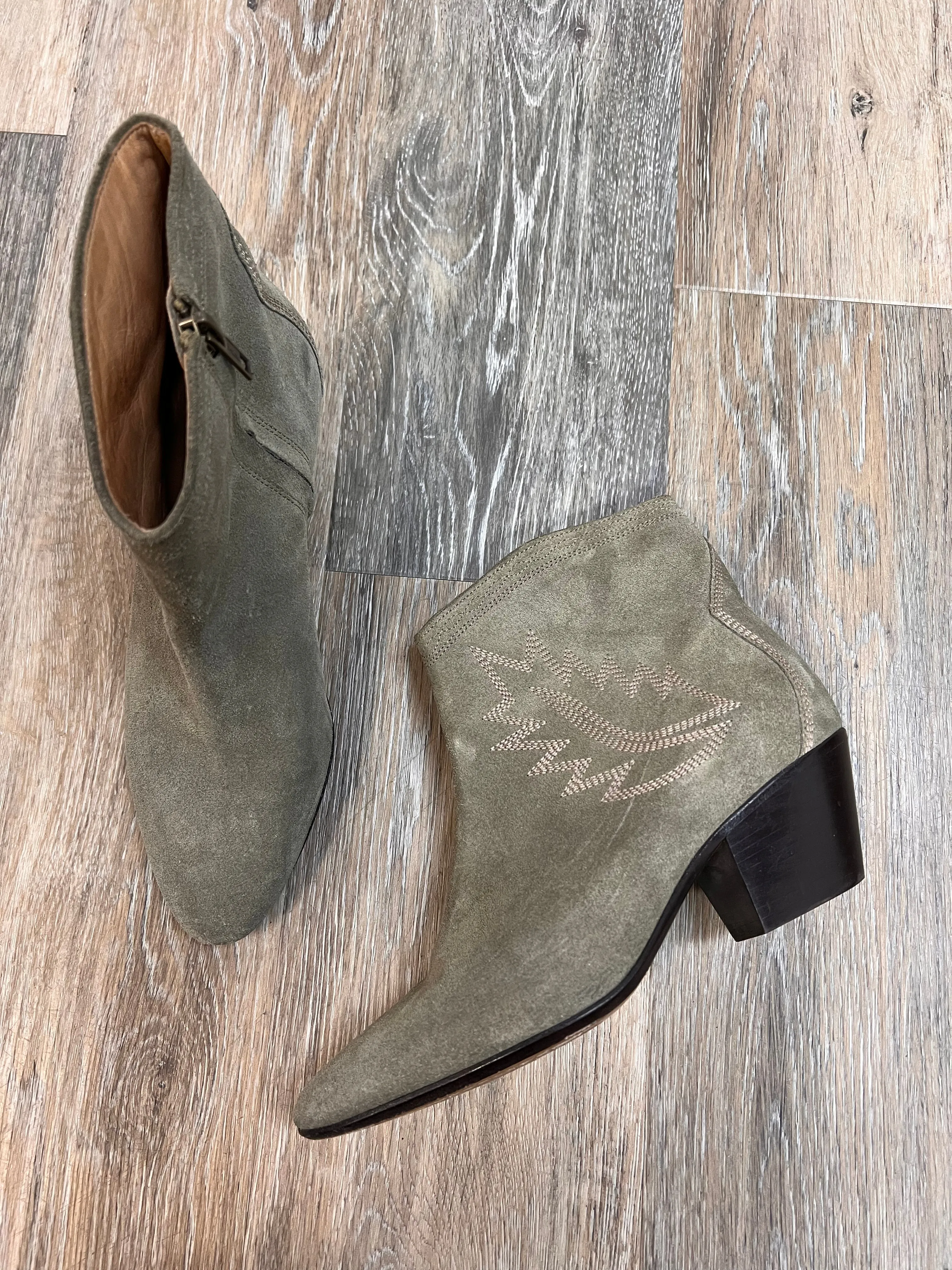 Polish Look Boots Designer By Isabel Marant In Green, Size: 8