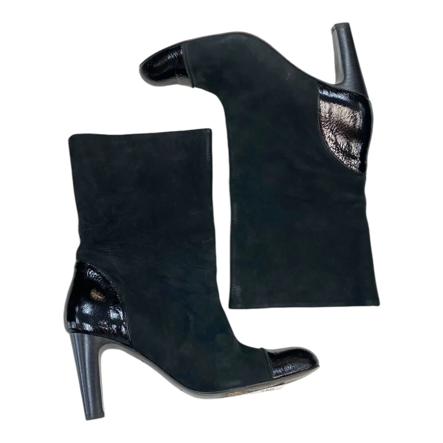 Comfort Platform Boots Designer By Longchamp In Black, Size: 8.5