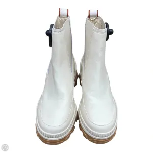 Comfort Heel Lightweight Form Road Trip Boots Designer By Sorel In Beige, Size: 9