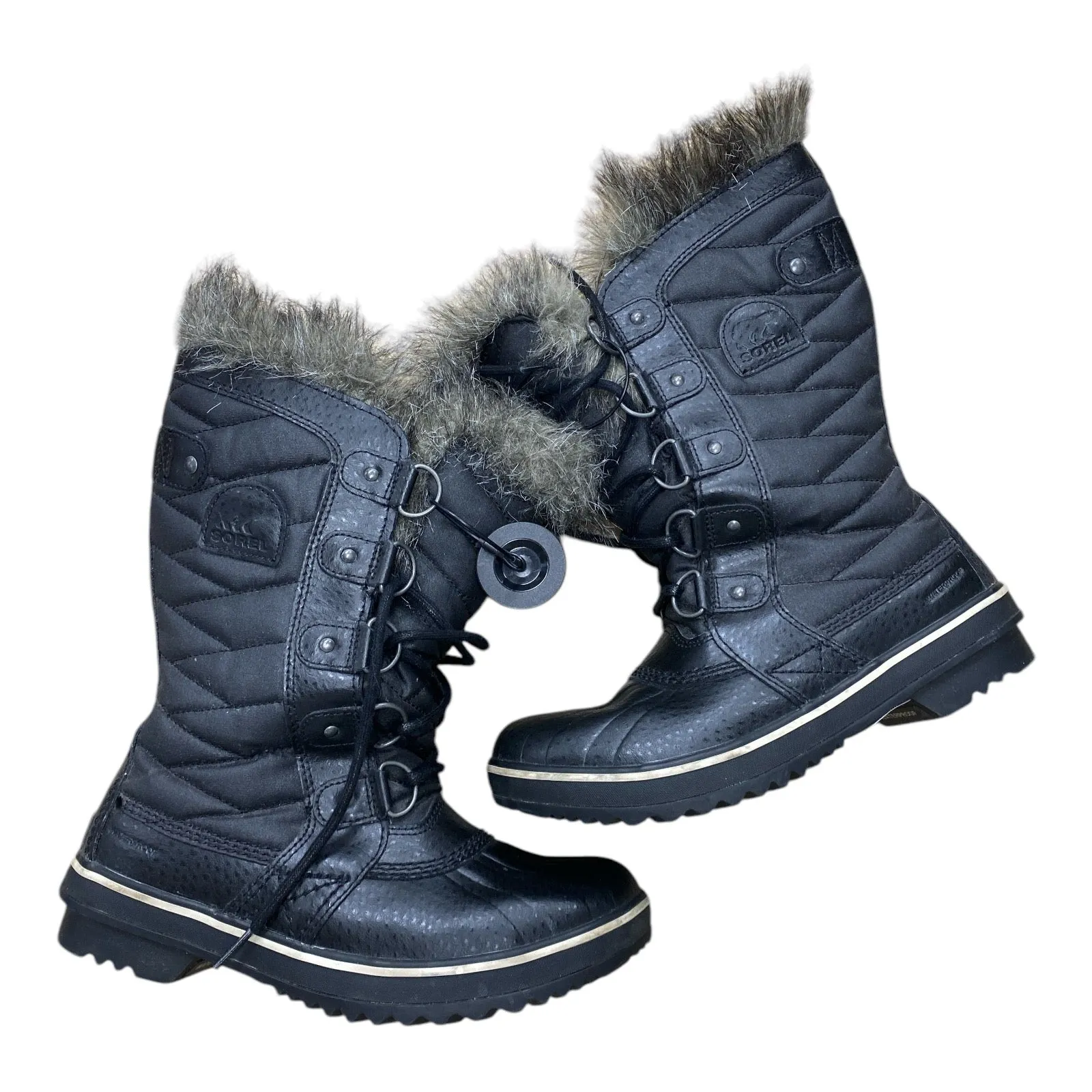 Boots Designer By Sorel In Black, Size: 7 Korean Trend