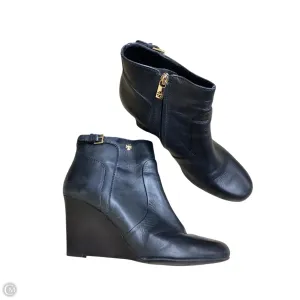 Boots Designer By Tory Burch In Black & Gold, Size: 11 Blown Rubber Outsole