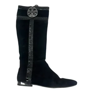 Comfort Slope Boots Designer By Tory Burch In Black, Size:6.5