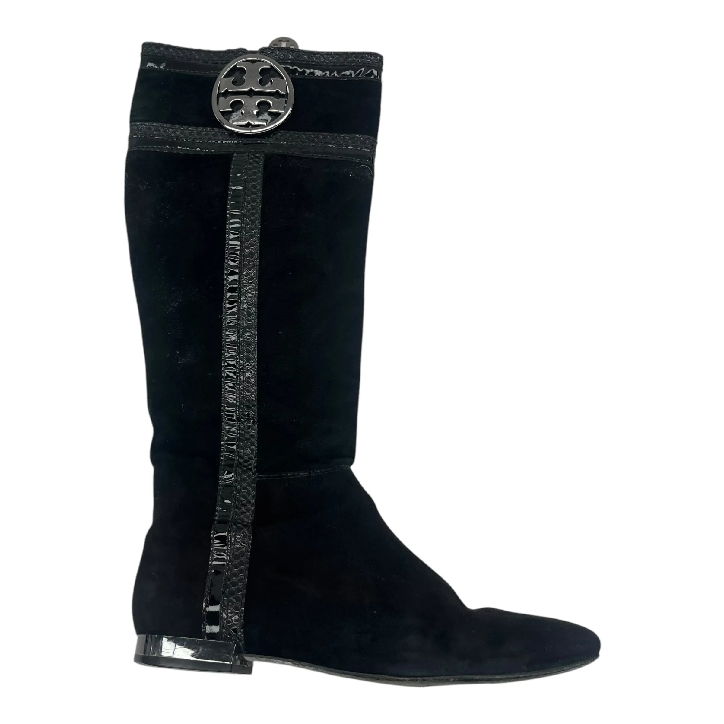 Comfort Slope Boots Designer By Tory Burch In Black, Size:6.5