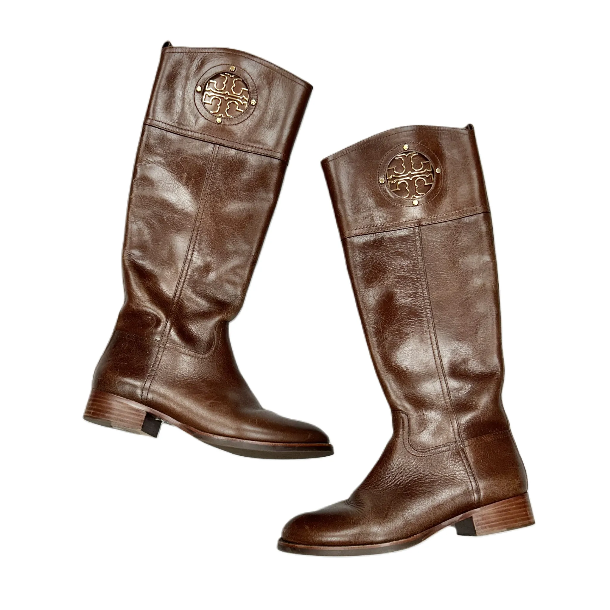 Retro Mood Boots Designer By Tory Burch In Brown, Size: 6.5