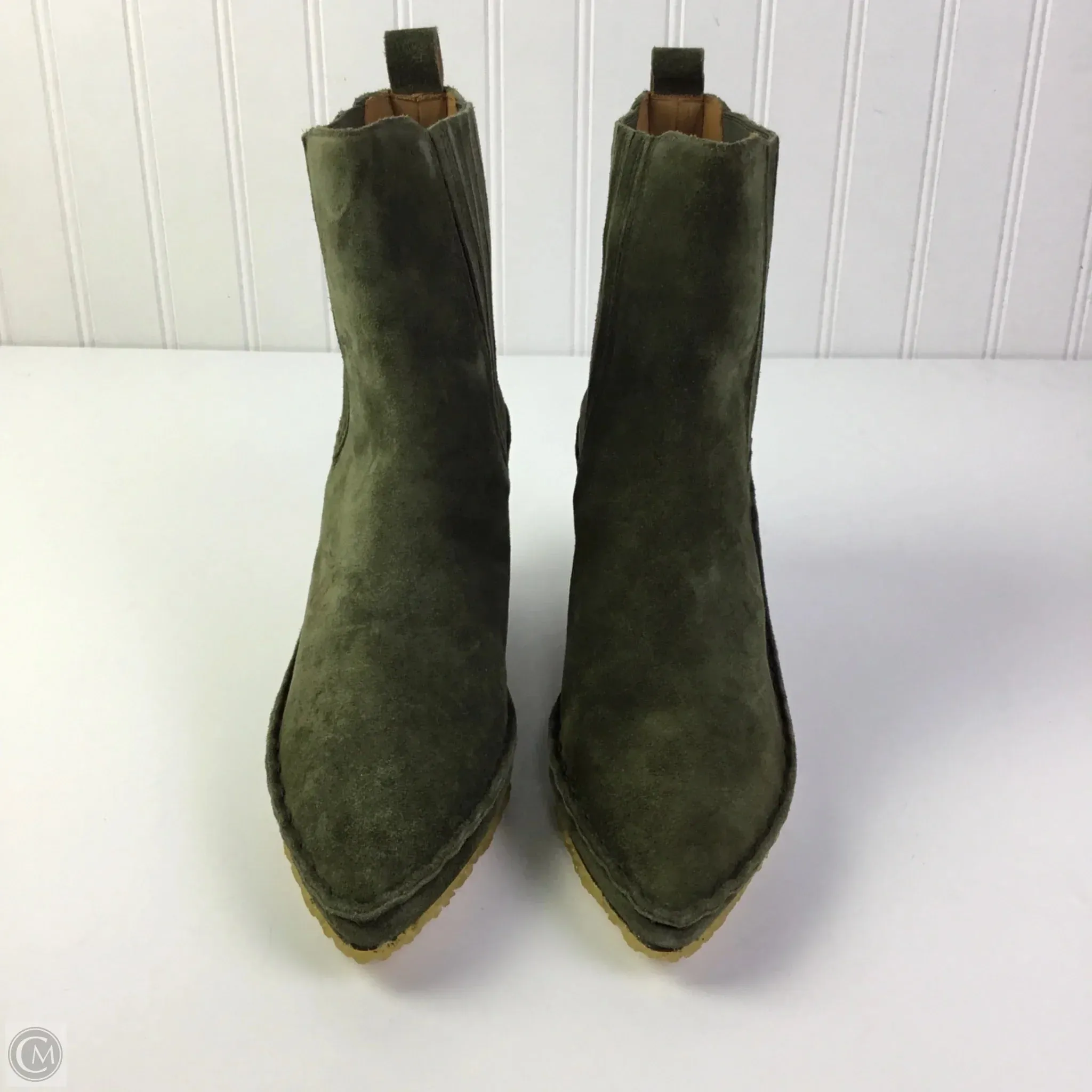 Ice Grip Boots Designer By Tory Burch In Green, Size: 7