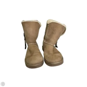 Boots Designer By Ugg In Beige, Size: 7 Shiny Tone