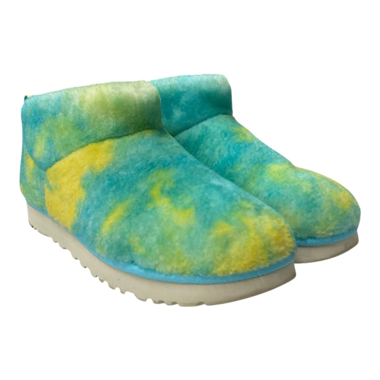 Boots Designer By Ugg In Blue & Yellow, Size:8 Pressure Relief Insoles Trend Glow