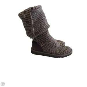 Blown Rubber Outsole Slim Line Boots Designer By Ugg In Brown, Size: 8