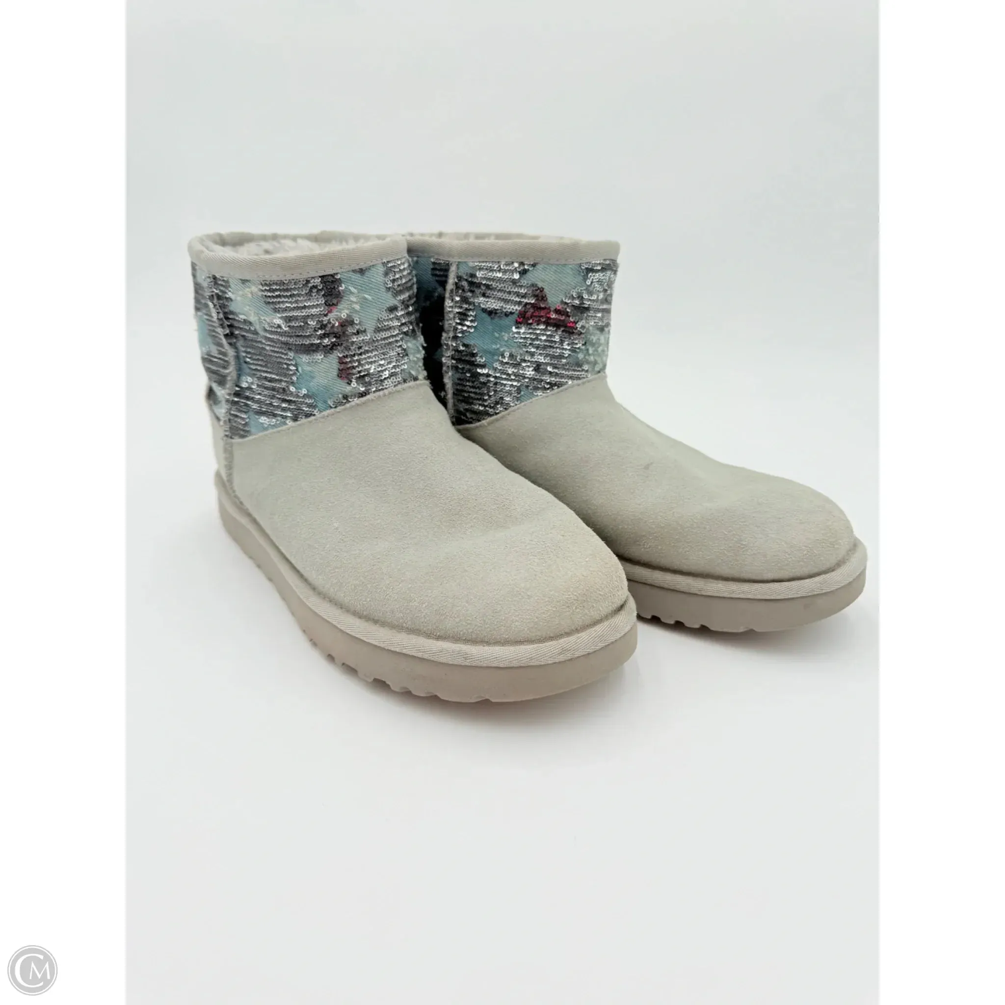 Boots Designer By Ugg In Grey, Size: 9 Natural Fiber Lining