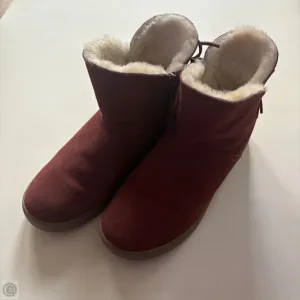 Boots Designer By Ugg In Maroon, Size: 8 Sweat Resistant Comfort Seekers