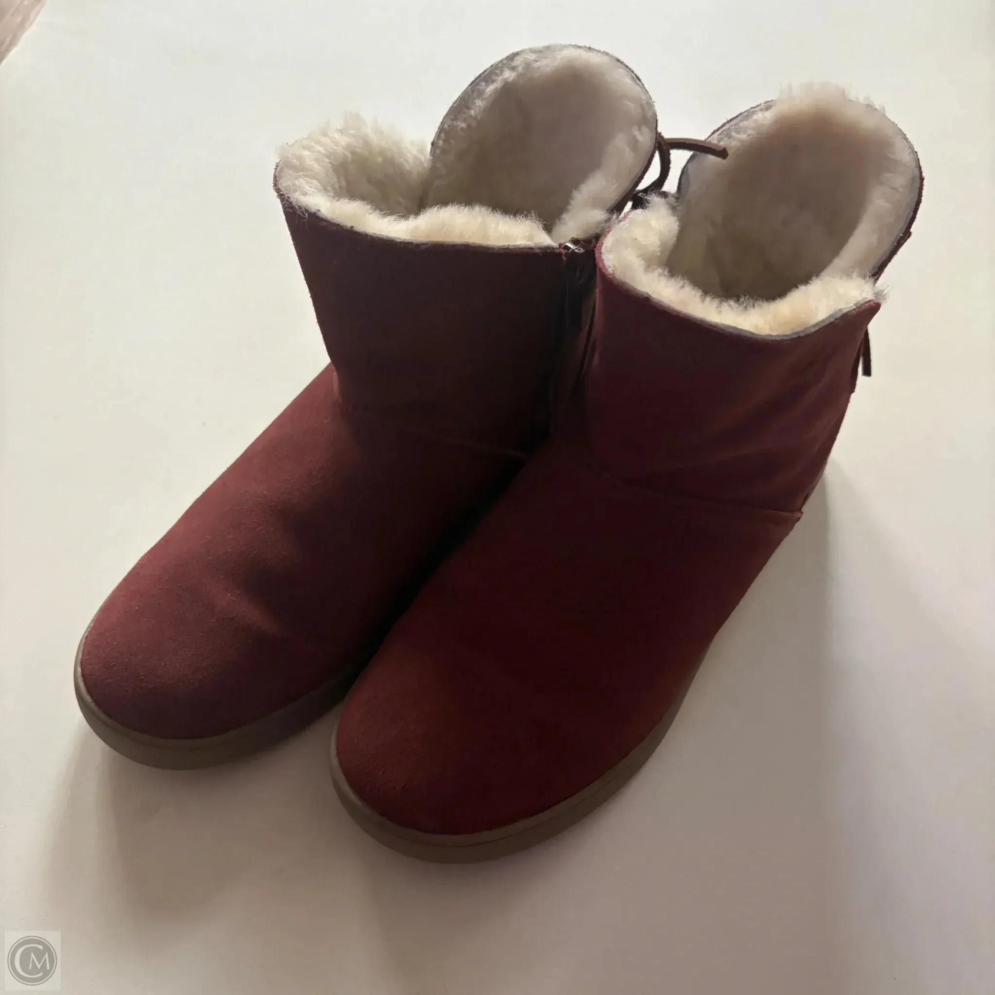 Boots Designer By Ugg In Maroon, Size: 8 Sweat Resistant Comfort Seekers
