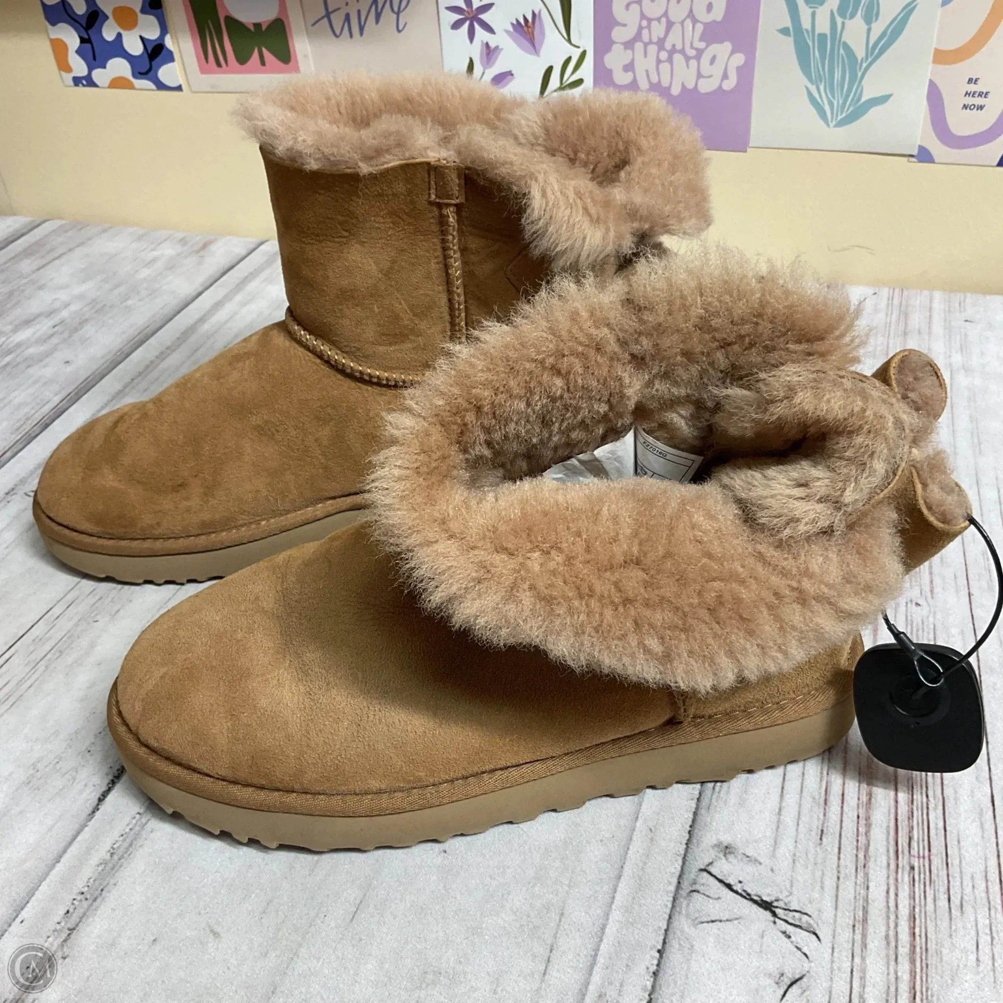 Adjustable Closure Boots Designer By Ugg In Tan, Size: 9