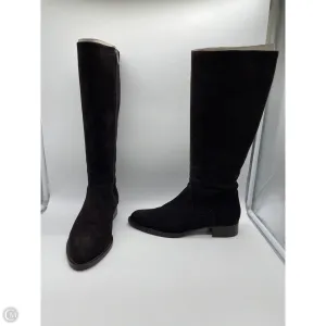 Minimal Design Mixed Textures Boots Knee Flats By Aquatalia In Brown, Size: 9.5