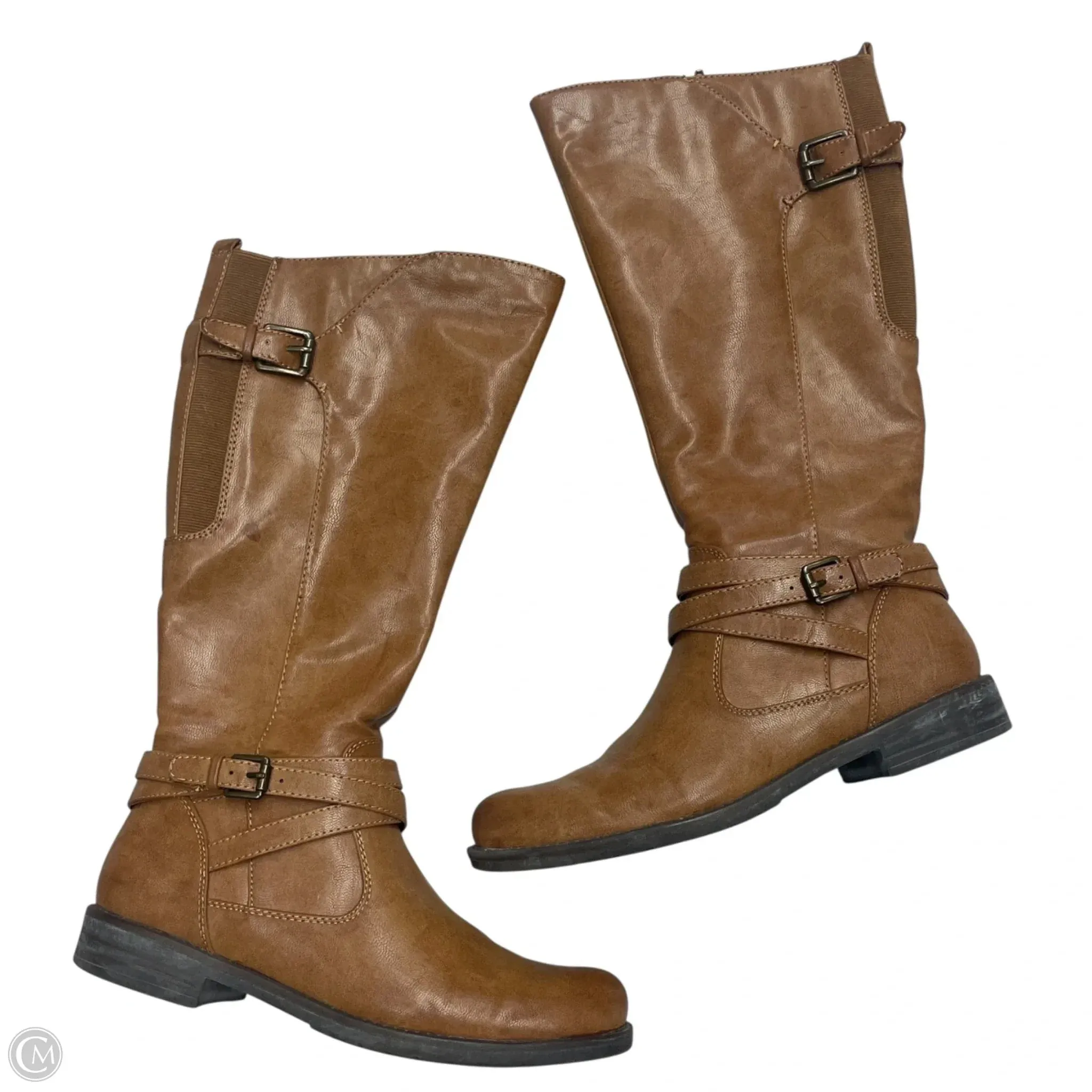 Boots Knee Flats By Bare Traps In Tan, Size: 9 gift pick