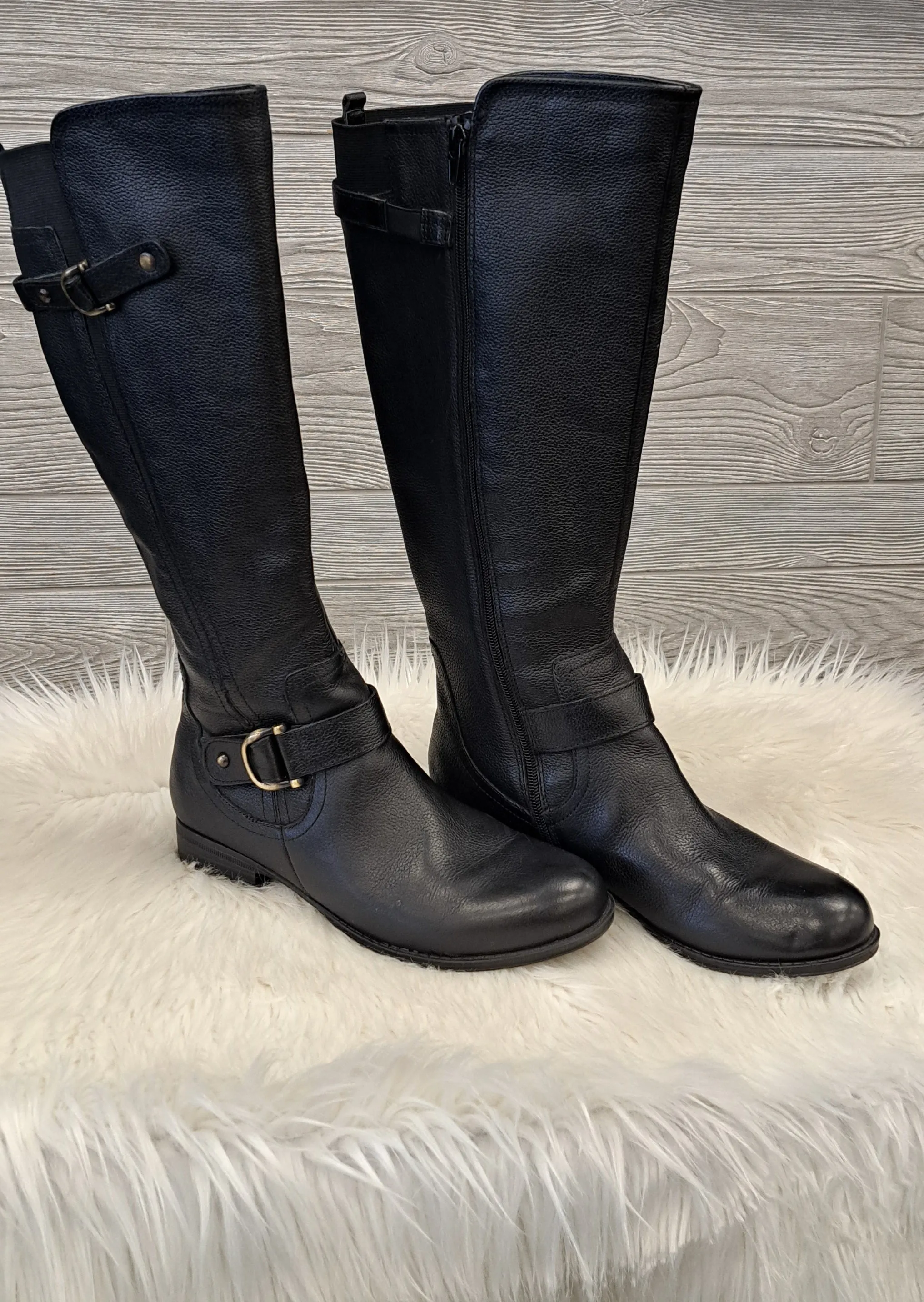 Boots Knee Flats By Clothes Mentor In Black, Size: 8.5 Outdoor Utility